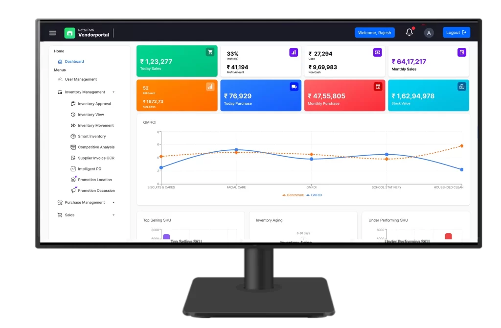 Vendor portal dashboard