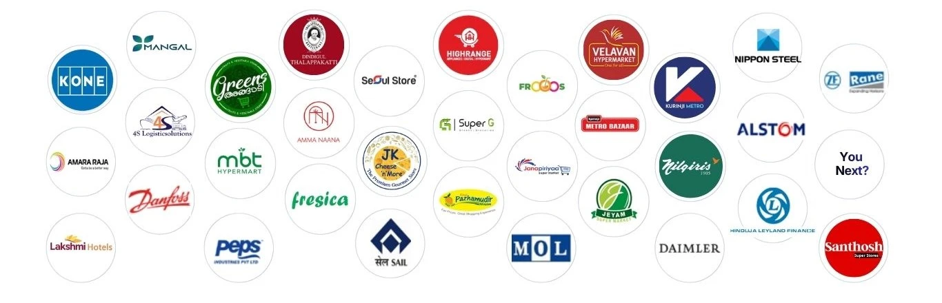 Logos of retail chains and supermarkets using RetailPOS