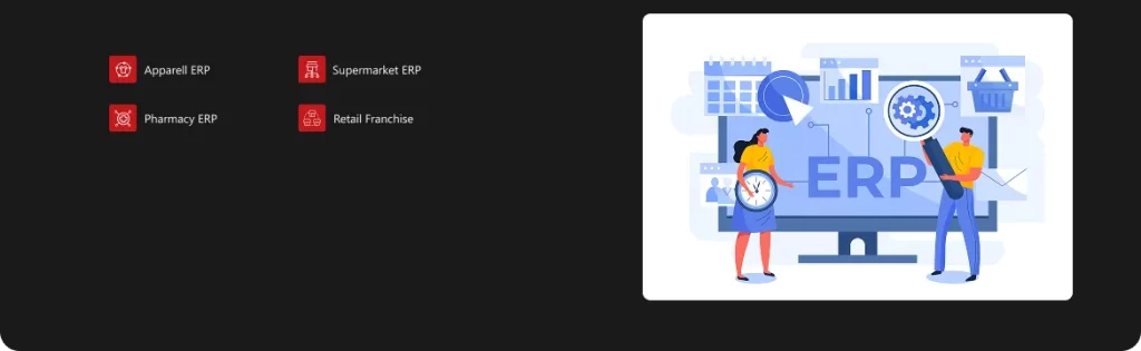 ERP software for apparel, supermarket, pharmacy and franchise management