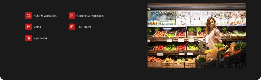 vegetables store, kirana, grocery and supermarket management